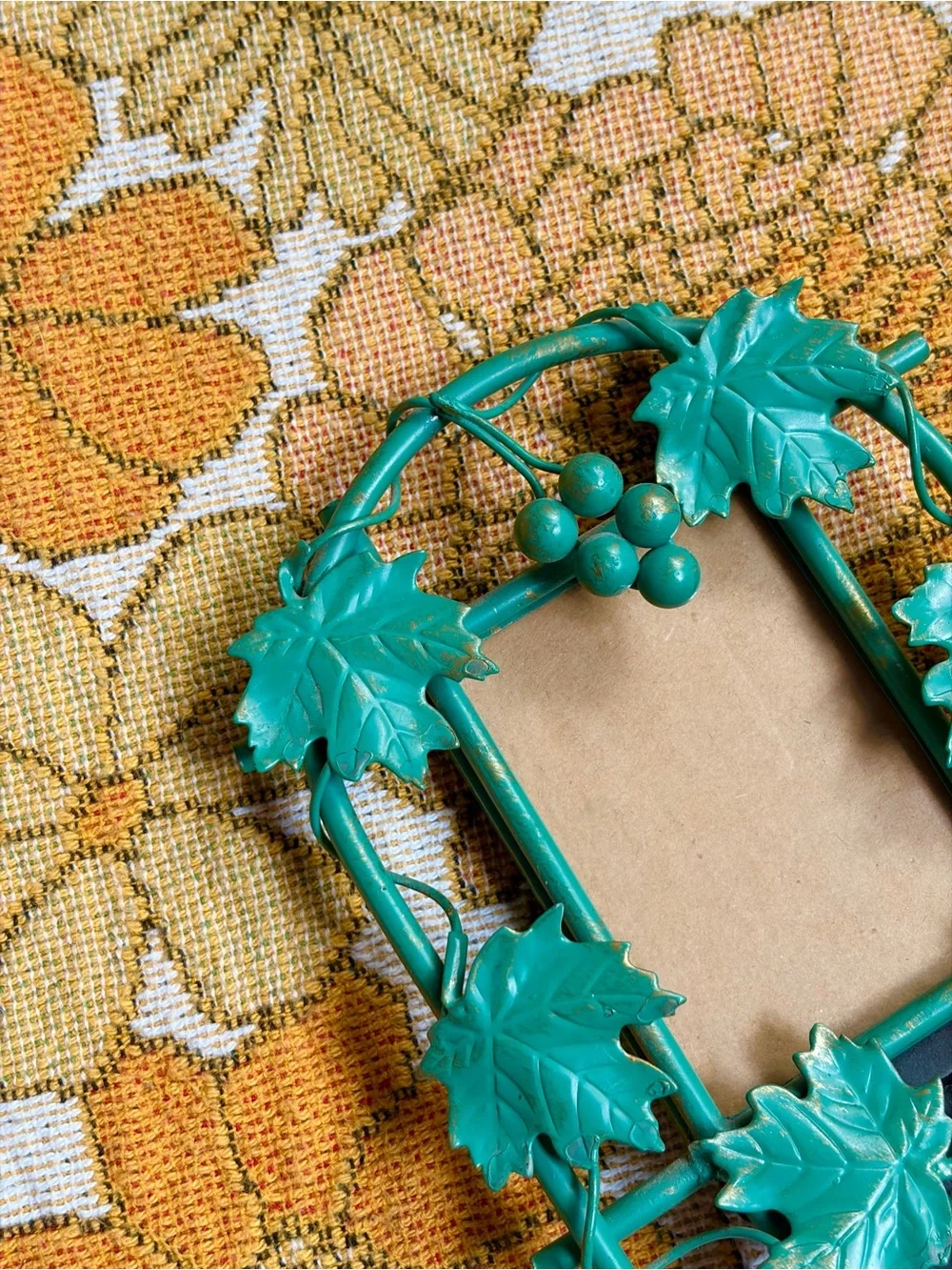 🍇🌿✨ Vintage Y2K Tuscan Grapevine Metal Frame ✨🌿🍇